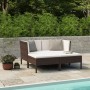 4-teiliges Gartenmöbel-Set und braune synthetische Rattankissen von vidaXL, Gartensets - Ref: Foro24-3056965, Preis: 280,42 €...