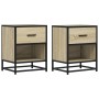 Mesitas noche 2 uds madera ingeniería roble Sonoma 40x31x50 cm de , Mesitas de noche - Ref: Foro24-848687, Precio: 90,33 €, D...