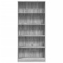 Estantería de madera de ingeniería gris Sonoma 80x24x176 cm de , Librerías y estanterías - Ref: Foro24-857858, Precio: 79,40 ...