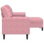 Sofá de 3 plazas con taburete de terciopelo rosa180 cm de , Sofás - Ref: Foro24-3278270, Precio: 339,05 €, Descuento: %