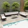 Garden furniture set 10 pieces with brown synthetic rattan cushions by vidaXL, Garden sets - Ref: Foro24-3056973, Price: 862,...