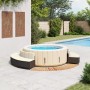 Acacia wood and black synthetic rattan whirlpool bathtub edge | Foro24|Onlineshop| Casa, Jardín y Más Foro24.es