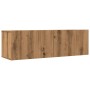 Wall-mounted TV furniture, 2 units, handmade oak, 100x30x30 cm by , TV Furniture - Ref: Foro24-857018, Price: 88,26 €, Discou...