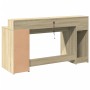 Escritorio con LED madera ingeniería roble Sonoma 160x55x91 cm de , Escritorios - Ref: Foro24-3309431, Precio: 201,28 €, Desc...