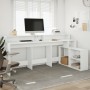 Engineered wood white desk with LED light 200x104x91 cm by , Desks - Ref: Foro24-3309465, Price: 204,55 €, Discount: %