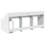 Engineered wood white desk with LED light 200x104x91 cm by , Desks - Ref: Foro24-3309465, Price: 204,55 €, Discount: %