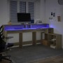 Desk with LED lighting, engineered wood in Sonoma oak, 200x104x91 cm. by , Desks - Ref: Foro24-3309467, Price: 226,73 €, Disc...