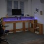 Escritorio con LED madera ingeniería artisian 200x104x91 cm de , Escritorios - Ref: Foro24-3309473, Precio: 198,57 €, Descuen...