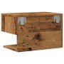 Aged wood wall-mounted bedside table by , Nightstands - Ref: Foro24-856820, Price: 37,73 €, Discount: %