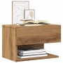 Wall-mounted oak artisan nightstand by , Nightstands - Ref: Foro24-856822, Price: 37,73 €, Discount: %