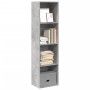 Estantería de madera de ingeniería gris hormigón 40x30x152 cm de , Librerías y estanterías - Ref: Foro24-857879, Precio: 58,3...