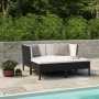 Set de muebles de jardín 4 pzas y cojines ratán sintético negro de vidaXL, Conjuntos de jardín - Ref: Foro24-3056966, Precio:...