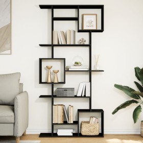 Estantería de madera de ingeniería negra 92x29x188 cm de , Librerías y estanterías - Ref: Foro24-3310317, Precio: 128,87 €, D...