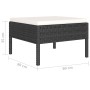 Set de muebles de jardín 4 pzas y cojines ratán sintético negro de vidaXL, Conjuntos de jardín - Ref: Foro24-3056966, Precio:...