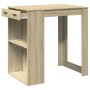 Mesa alta de bar madera ingeniería roble Sonoma 102x70x103,5 cm de , Mesas de cocina y de comedor - Ref: Foro24-3309323, Prec...