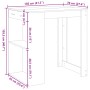 Hocher Barhockertisch aus gealtertem Ingenieurholz 102x70x103,5 cm | Foro24|Onlineshop| Casa, Jardín y Más Foro24.es