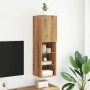 TV stand with handmade oak finish and LED lights 30.5x30x102 cm | Foro24|Onlineshop| Casa, Jardín y Más Foro24.es