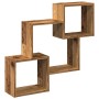 Wall-mounted furniture made of engineered aged wood, measuring 78x18x71 cm. by , Shelves and shelves - Ref: Foro24-854812, Pr...