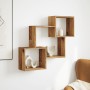 Wall-mounted furniture made of engineered aged wood, measuring 78x18x71 cm. by , Shelves and shelves - Ref: Foro24-854812, Pr...