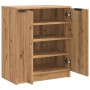 Engineered wood shoe cabinet in artisan oak, 59x35x70 cm. by , Shoe racks and shoe organizers - Ref: Foro24-856990, Price: 82...