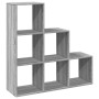 Three-level Sonoma gray wood divider bookcase 99x29x99 cm by , Bookcases and shelves - Ref: Foro24-857963, Price: 71,31 €, Di...