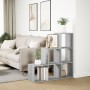 Three-level Sonoma gray wood divider bookcase 99x29x99 cm by , Bookcases and shelves - Ref: Foro24-857963, Price: 71,31 €, Di...