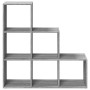 Three-level Sonoma gray wood divider bookcase 99x29x99 cm by , Bookcases and shelves - Ref: Foro24-857963, Price: 71,31 €, Di...