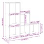 Three-level Sonoma gray wood divider bookcase 99x29x99 cm by , Bookcases and shelves - Ref: Foro24-857963, Price: 71,31 €, Di...