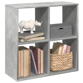 Librería divisora madera gris hormigón 69,5x29x69,5 cm de , Librerías y estanterías - Ref: Foro24-858006, Precio: 52,13 €, De...