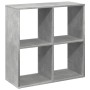 Librería divisora madera gris hormigón 69,5x29x69,5 cm de , Librerías y estanterías - Ref: Foro24-858006, Precio: 52,13 €, De...