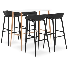 High table and 5-piece bar stools set in black and white. by vidaXL, Furniture sets for kitchens and dining rooms - Ref: Foro...