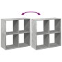 Wooden gray concrete divider bookshelf 69.5x29x69.5 cm by , Bookcases and shelves - Ref: Foro24-858006, Price: 52,13 €, Disco...