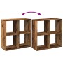 Aged engineering wood divider bookcase 69.5x29x69.5 cm | Foro24|Onlineshop| Casa, Jardín y Más Foro24.es