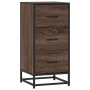 Engineered wood and metal brown oak sideboard 35.5x35x76 cm by , Sideboards - Ref: Foro24-848948, Price: 71,49 €, Discount: %