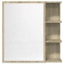 Armario espejo baño contrachapada color roble 62,5x20,5x64 cm de , Tocadores de baño - Ref: Foro24-856171, Precio: 69,03 €, D...