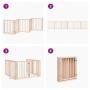 Folding dog gate 6 panels made of poplar wood 300 cm by , Dog kennels and fences - Ref: Foro24-352173, Price: 63,42 €, Discou...