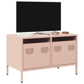 TV stand made of cold-rolled steel in pink