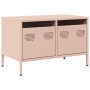 TV stand made of cold-rolled steel in pink, measuring 68x39x43.5 cm. | Foro24|Onlineshop| Casa, Jardín y Más Foro24.es