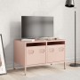 Mueble para TV acero laminado en frío rosa 68x39x43,5 cm de , Muebles TV - Ref: Foro24-851233, Precio: 137,99 €, Descuento: %