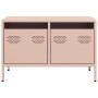 TV stand made of cold-rolled steel in pink, measuring 68x39x43.5 cm. | Foro24|Onlineshop| Casa, Jardín y Más Foro24.es