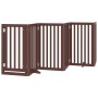 Folding dog gate with 12 panels made of brown poplar wood, 600 cm. by , Dog kennels and fences - Ref: Foro24-3155663, Price: ...