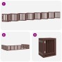 Folding dog gate with 15 panels made of brown poplar wood, 750 cm. by , Dog kennels and fences - Ref: Foro24-3155661, Price: ...