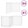 Folding dog gate 12 panels white poplar wood 960 cm by , Dog kennels and fences - Ref: Foro24-3155680, Price: 341,63 €, Disco...