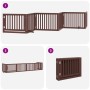 Folding dog gate 6 panels poplar wood brown 480 cm by , Dog kennels and fences - Ref: Foro24-3155689, Price: 137,06 €, Discou...