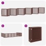 Folding dog gate 12 panels poplar wood brown 960 cm by , Dog kennels and fences - Ref: Foro24-3155696, Price: 332,63 €, Disco...