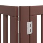 Folding dog gate 8 panels poplar wood brown 640 cm by , Dog kennels and fences - Ref: Foro24-3155694, Price: 226,88 €, Discou...