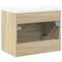 Bathroom furniture set 2 pieces plywood Sonoma oak by , Bathroom furniture - Ref: Foro24-3325046, Price: 163,89 €, Discount: %