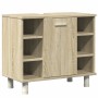 Juego de muebles de baño 4 pzas contrachapada roble Sonoma de , Muebles de baño - Ref: Foro24-3324970, Precio: 251,91 €, Desc...