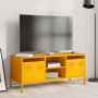 Mueble para TV acero laminado en frío amarillo 101,5x39x43,5 cm de , Muebles TV - Ref: Foro24-851301, Precio: 176,50 €, Descu...