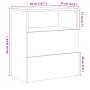 Nachttische 2 Stück aus gealtertem Ingenieurholz 50x32x60 cm von , Nachttische - Ref: Foro24-856565, Preis: 112,15 €, Rabatt: %